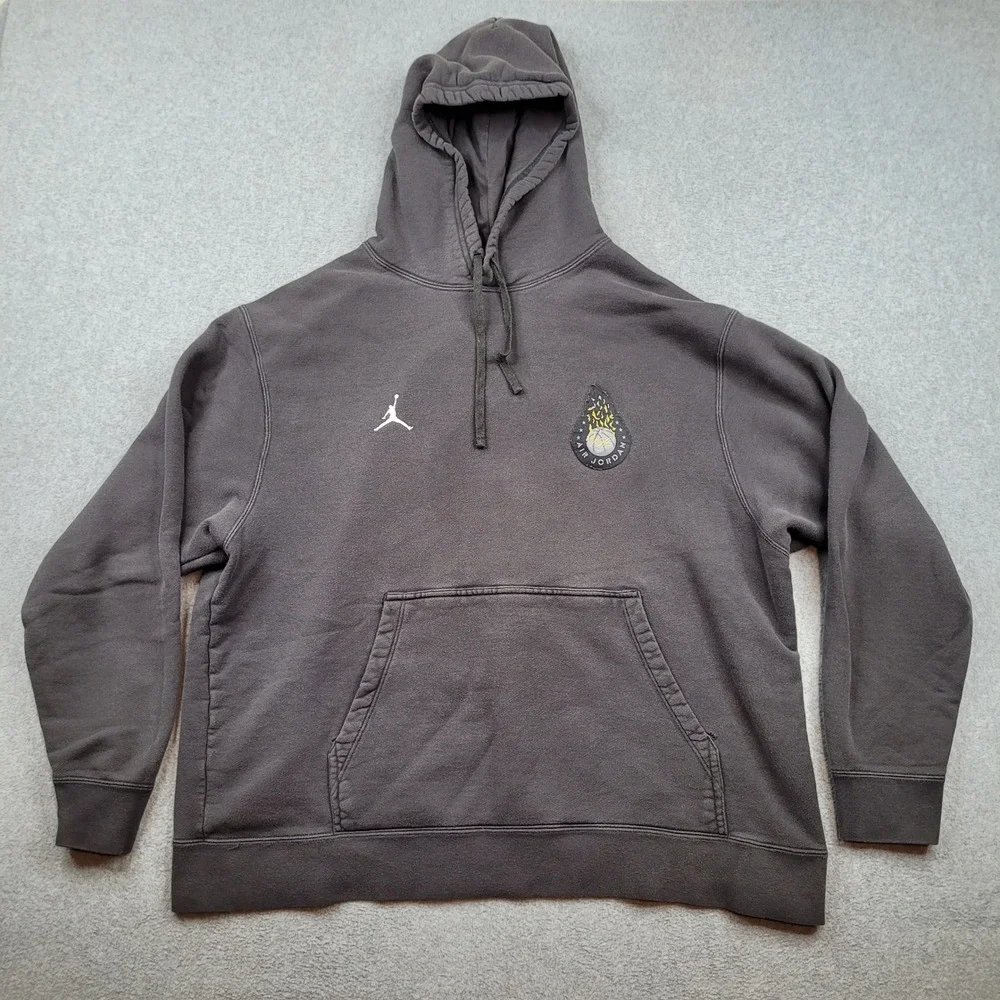 [READ] Jordan Pullover Hoodie Mens 2XL Gray CJ9078-060 Jumpman Graphic Fleece
